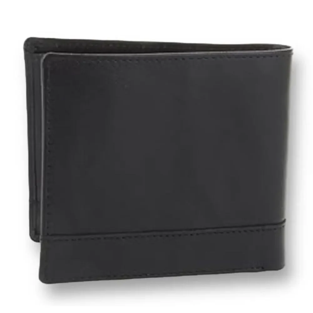 Spikes and Sparrow Alexander Black Leather RFID Billfold Credit Card Wallet